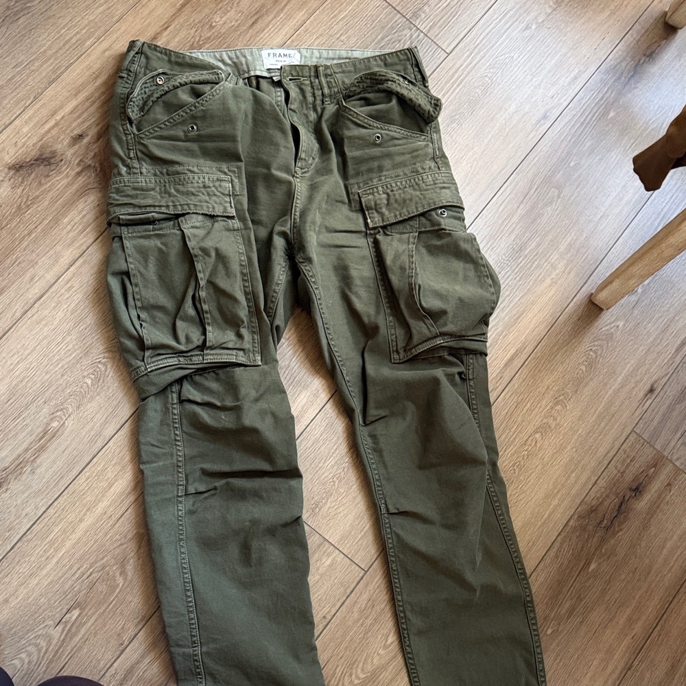 Frame Denim Men's Green Cargo Pants